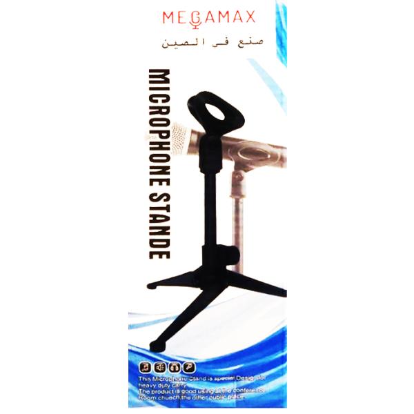 MEGAMAX Mini Tripod Desktop MICROPHONE Stand حامل لاقط صغير مناسب للإستخدام على المكتب أو الطاولة أو المنبر